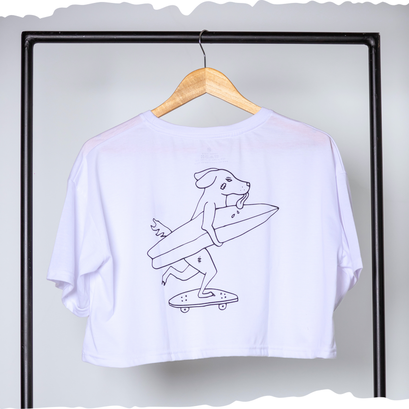 Oversized Crop Bruised Skater