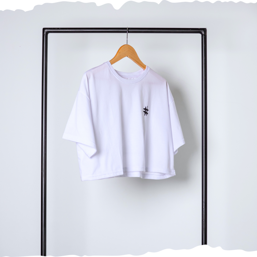 Oversized Crop Bruised Skater