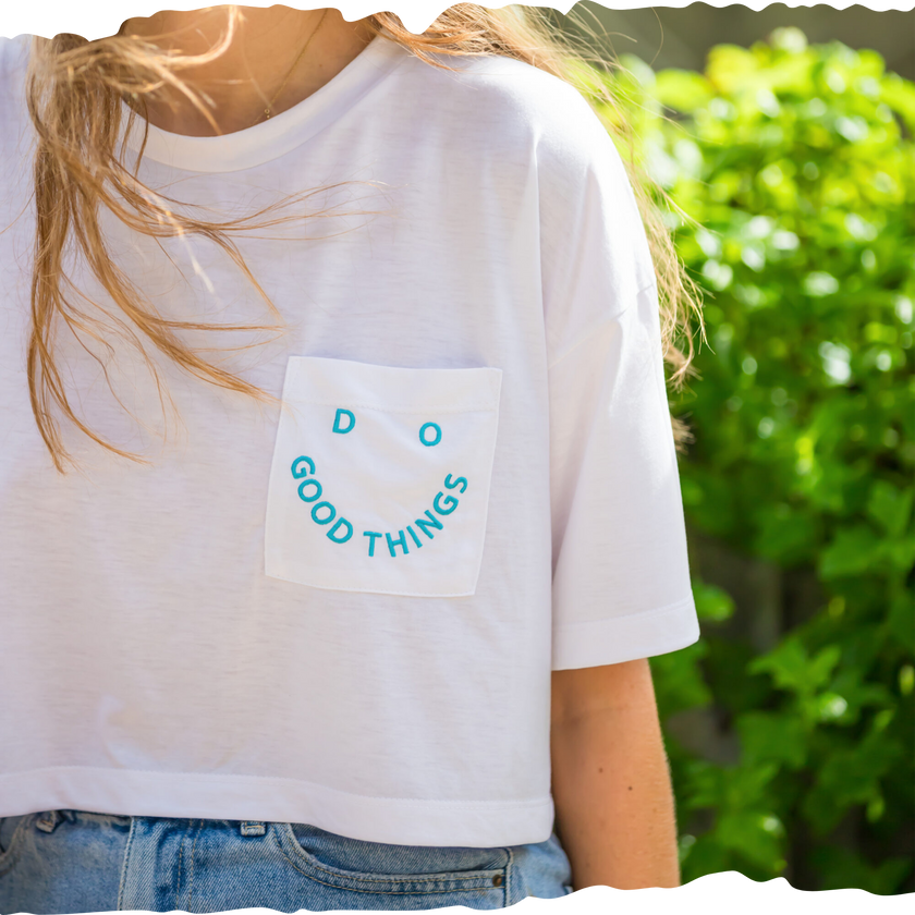 Oversize crop No Bad Dawgs / Do Good Things