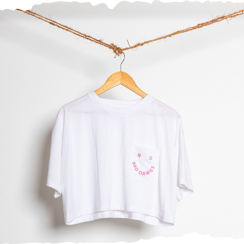 Oversize crop No Bad Dawgs / Do Good Things