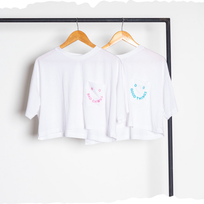Oversize crop No Bad Dawgs / Do Good Things