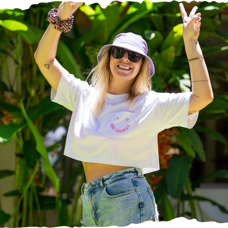 Oversize crop No Bad Dawgs / Do Good Things