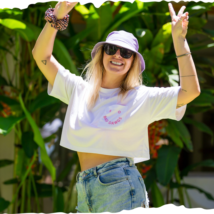 Oversize crop No Bad Dawgs / Do Good Things